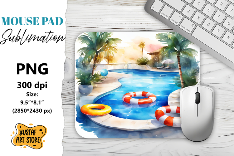 Vacation mouse pad sublimation. Summer mouse pad
