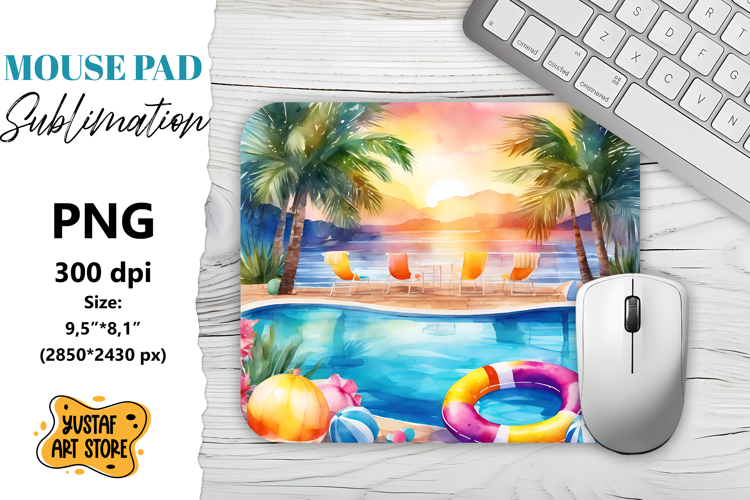 Vacation mouse pad sublimation. Summer mouse pad