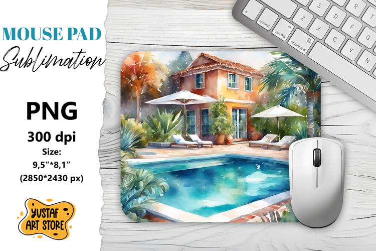 Vacation mouse pad sublimation. Summer mouse pad