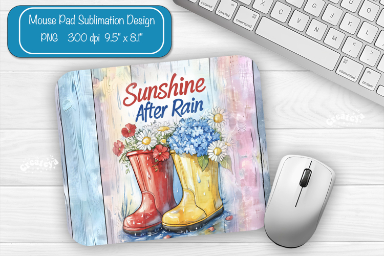 Flower Summer Mouse Pad Sublimation Farmhouse Desk Mat