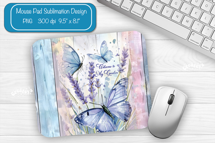 Butterfly Summer Mouse Pad Sublimation Farmhouse Desk Mat
