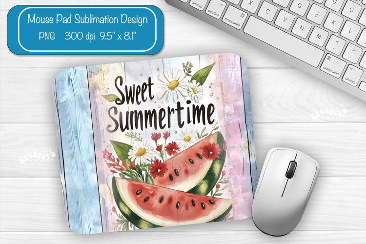 Watermelon Summer Mouse Pad Sublimation Farmhouse Desk Mat