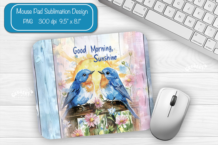 Birds Summer Mouse Pad Sublimation Farmhouse Desk Mat