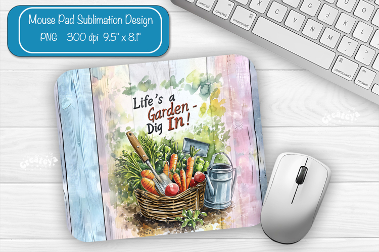 Garden Summer Mouse Pad Sublimation Farmhouse Desk Mat