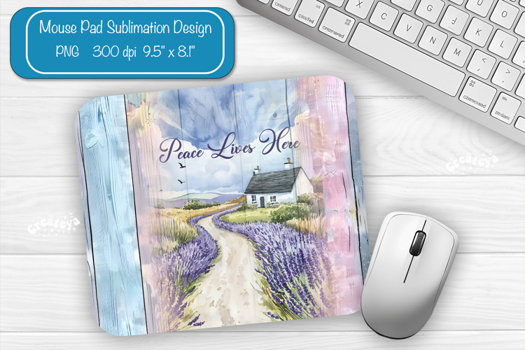 Garden Summer Mouse Pad Sublimation Farmhouse Desk Mat wrap