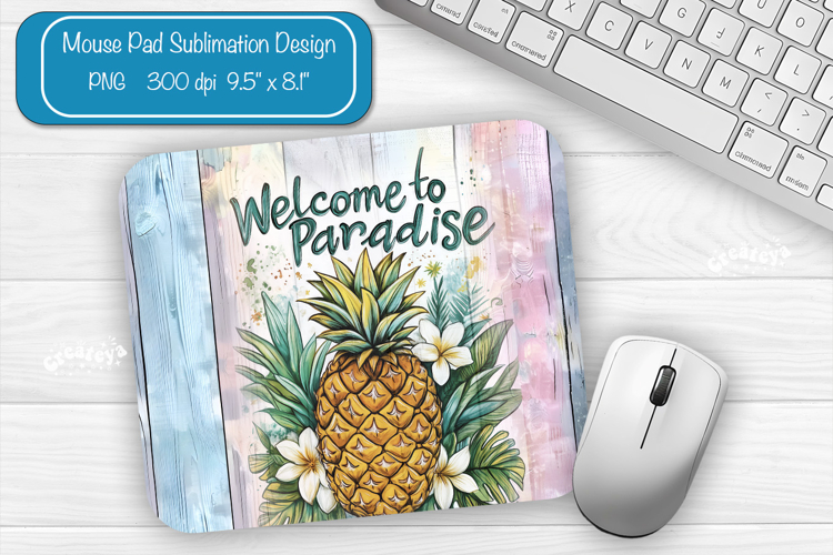 Pineapple Summer Mouse Pad Sublimation Farmhouse Desk Mat