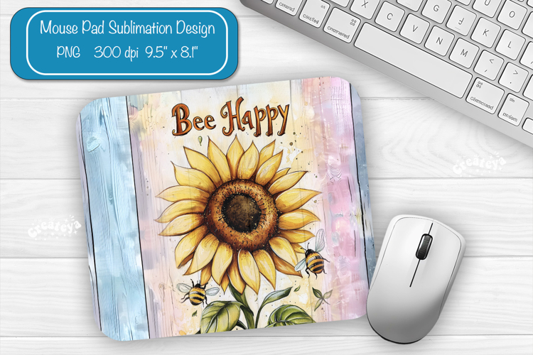 Sunflower Summer Mouse Pad Sublimation Farmhouse Desk Mat
