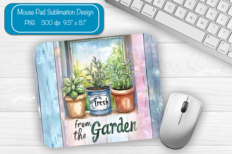 Garden Summer Mouse Pad Sublimation Farmhouse Desk Mat