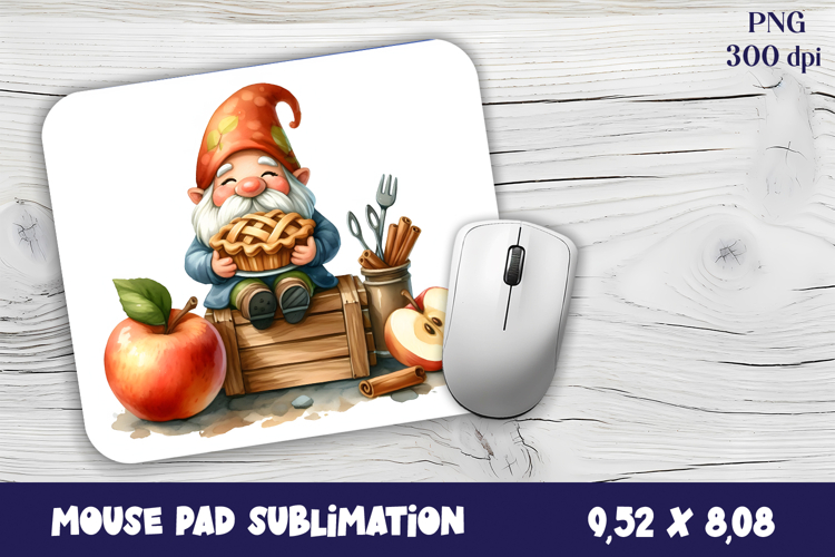 Gnome Mouse Pad. Autumn Mouse Pad
