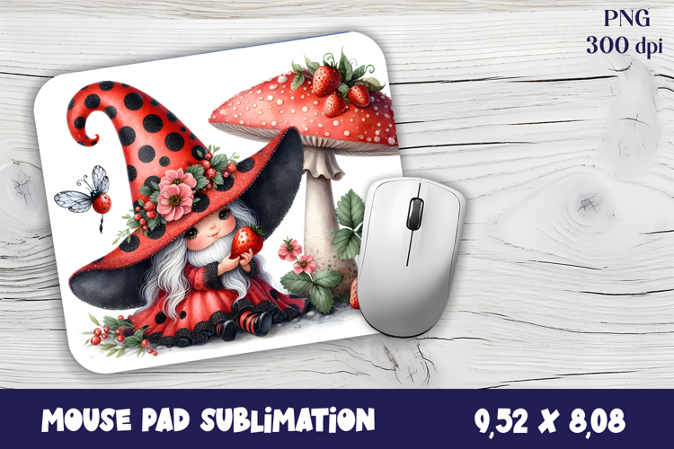 Gnome Mouse Pad. Autumn Mouse Pad