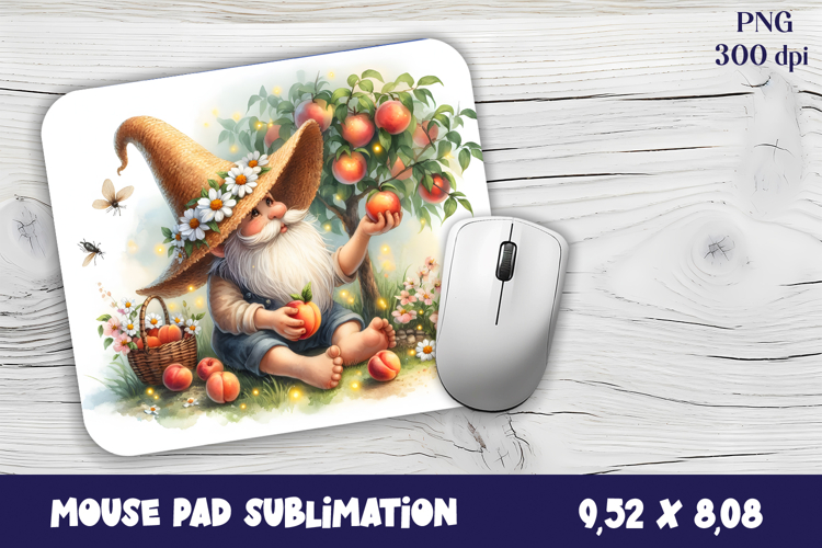Gnome Mouse Pad. Autumn Mouse Pad