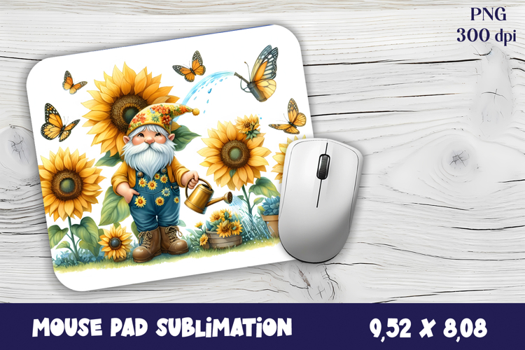 Gnome Mouse Pad. Autumn Mouse Pad
