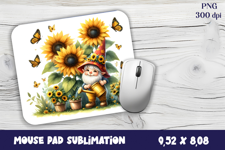 Gnome Mouse Pad. Autumn Mouse Pad