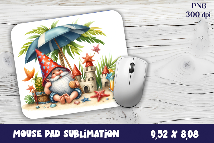 Gnome Mouse Pad. Summer Mouse Pad