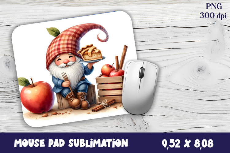Gnome Mouse Pad. Autumn Mouse Pad