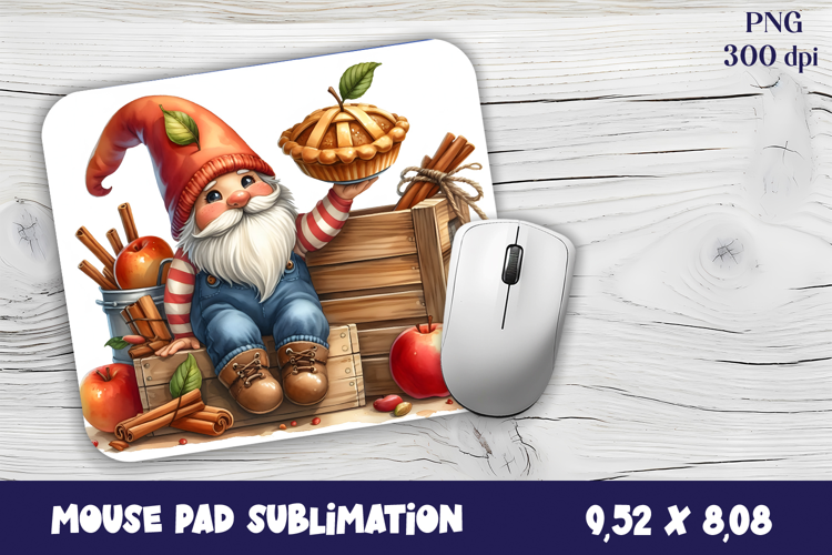 Gnome Mouse Pad. Autumn Mouse Pad