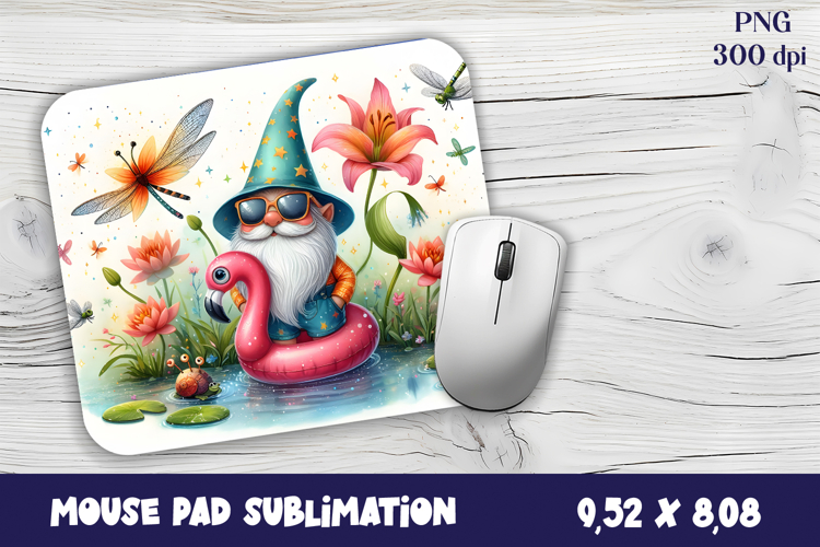 Gnome Mouse Pad. Summer Mouse Pad