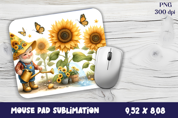 Gnome Mouse Pad. Summer Mouse Pad