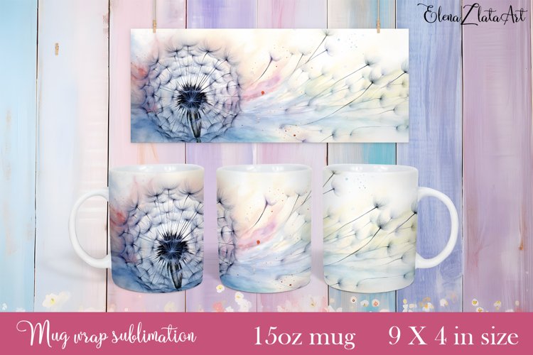 Flowers Mug Sublimation, Floral Design Mug example image 1