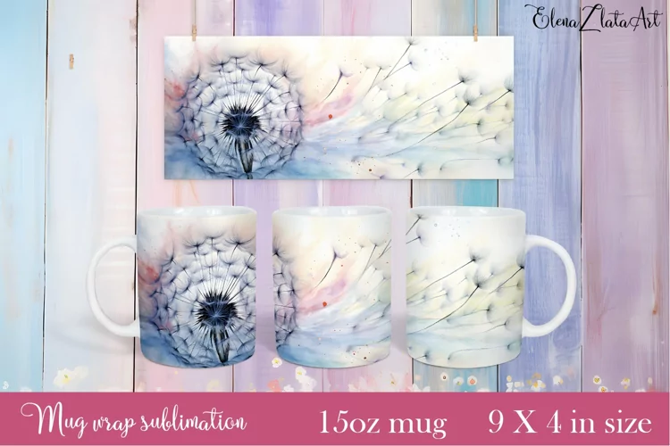 Flowers Mug Sublimation, Floral Design Mug
