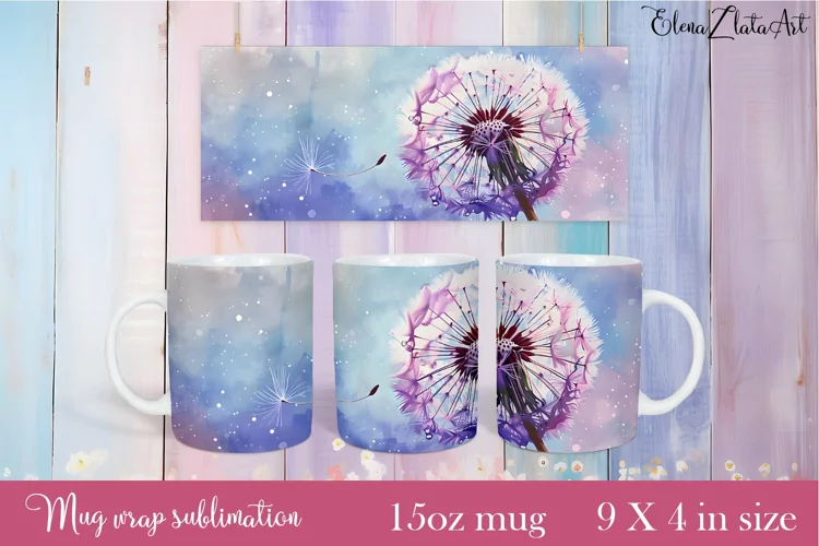 Flowers Mug Sublimation, Floral Design Mug