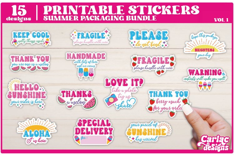 Packaging Sticker Bundle | Summer Packaging Stickers