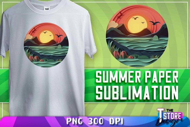 Summer Paper Sublimation | T-Shirt Design | PNG Sublimation