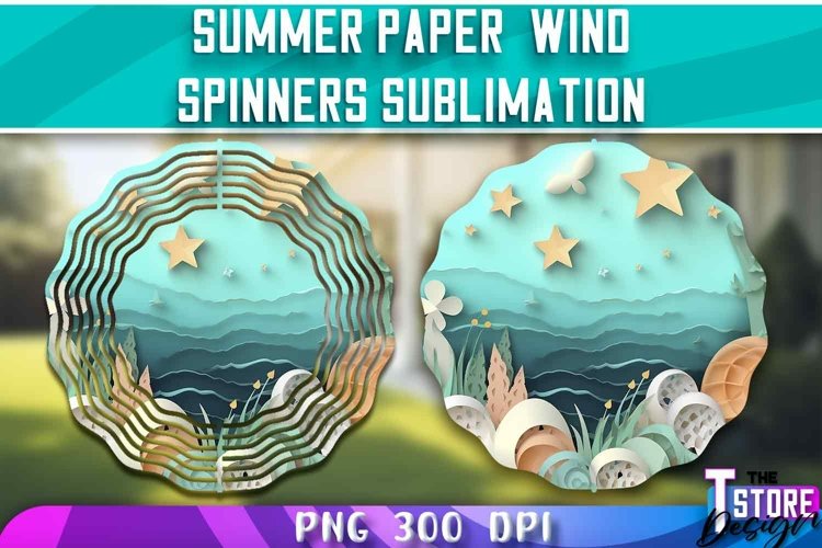 Summer Paper Wind Spinners Sublimation | PNG Sublimation