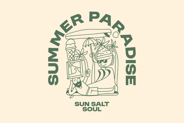 Summer Paradise Beach T shirt Design