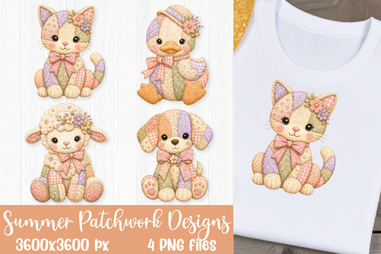 Summer Patchwork Pet Sublimation Designs PNG