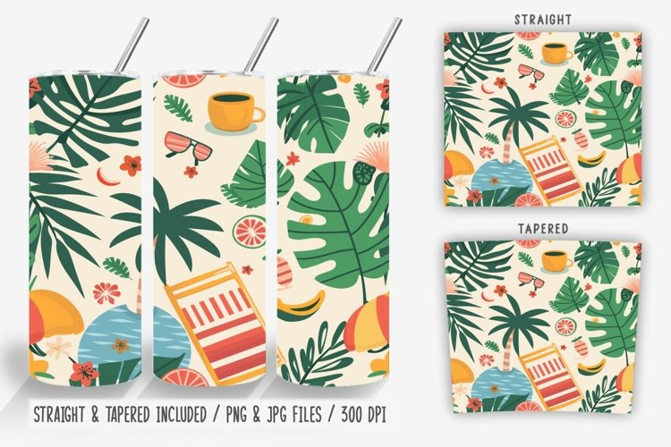 Summer Pattern Tumbler Wrap Sublimation