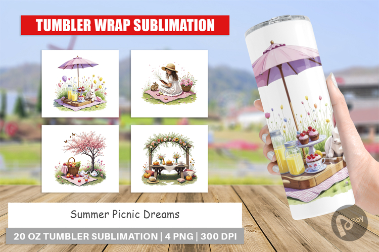 Tumbler Summer Picnic Dreams
