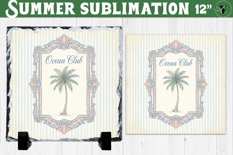 Ocean club Sublimation | Palm Beach Slate Design