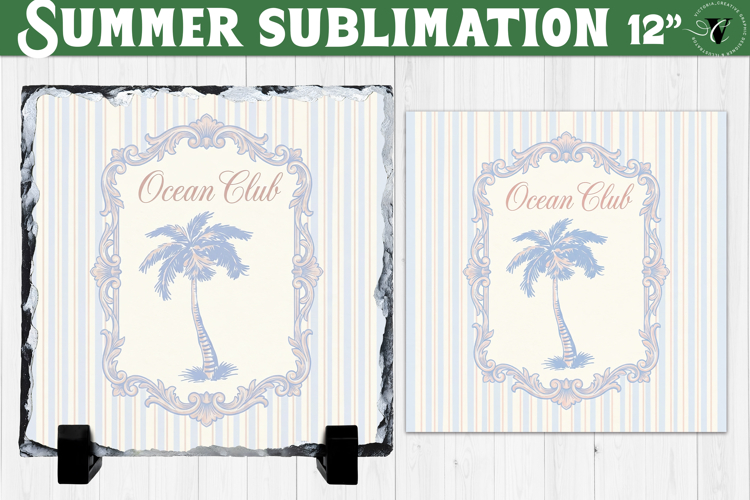 Ocean club Sublimation | Palm Beach Slate Design