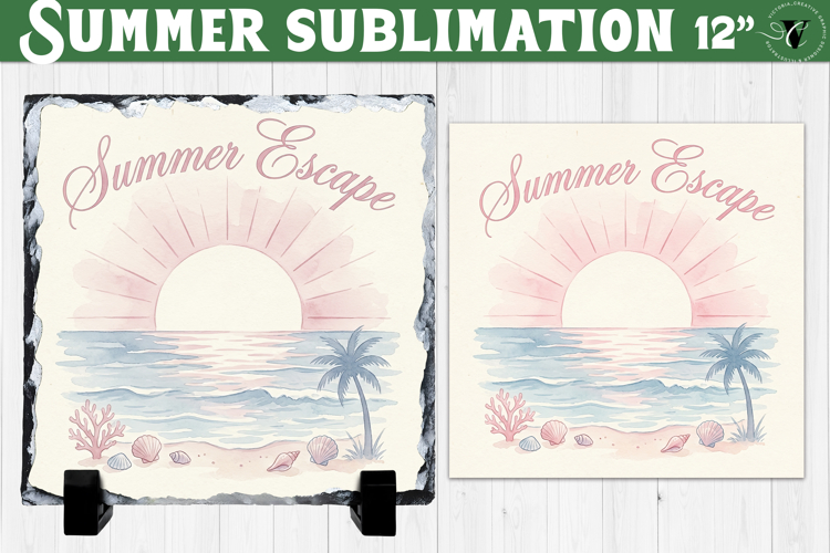 Summer escape Sublimation | Summer Beach Slate Design