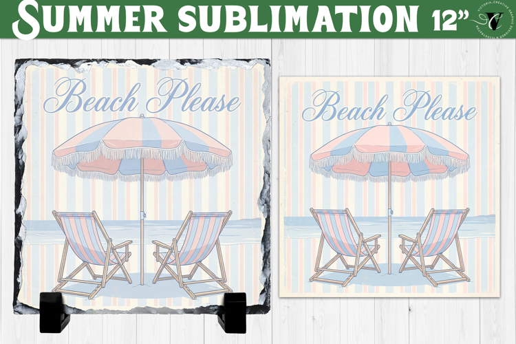 Beach please Sublimation PNG | Summer Beach Slate Design