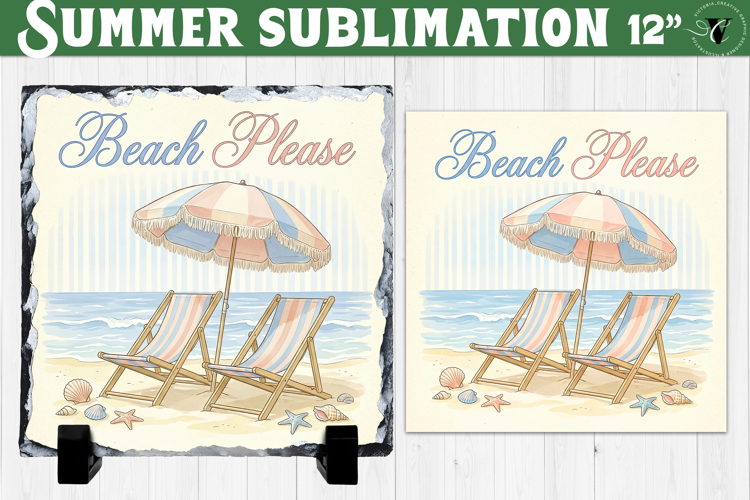 Beach please Sublimation PNG | Summer Beach Slate Design