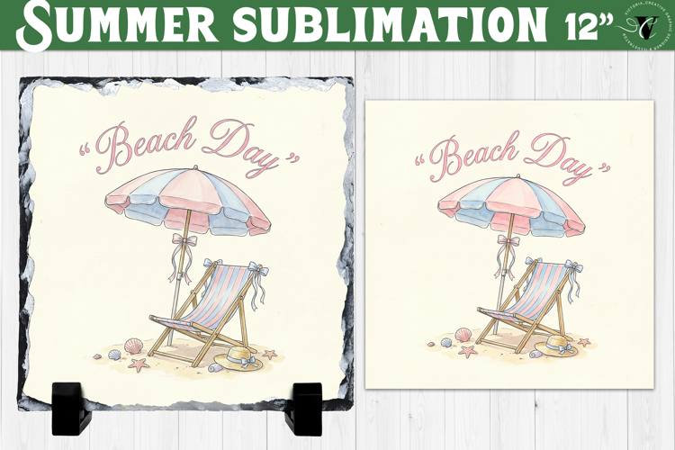 Beach day Sublimation PNG | Summer Beach Slate Design