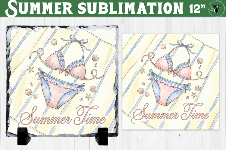 Summer time Sublimation | Summer Beach Slate Design