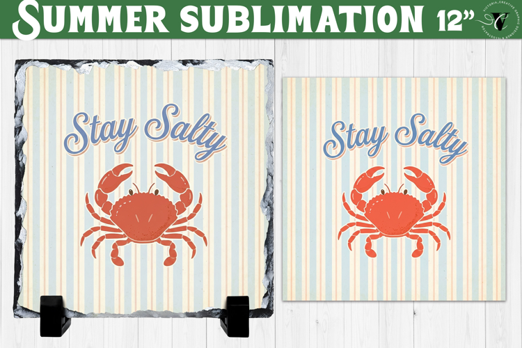 Stay Salty Sublimation | Summer Beach Slate Design