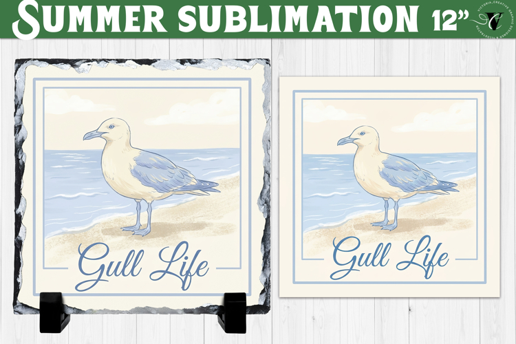 Gull Life Sublimation | Summer Beach Slate Design