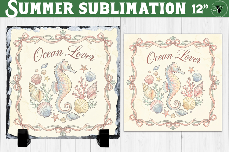 Ocean Lover Sublimation | Summer Beach Slate Design