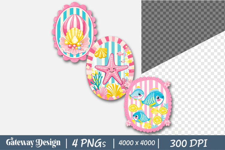 Summer Seafood Frame Png Sublimation example image 1
