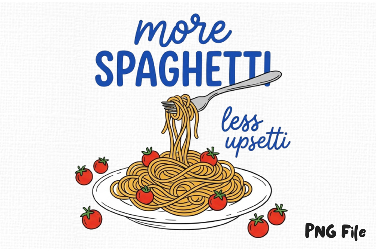 Summer Spaghetti Pasta Hand Drawn PNG
