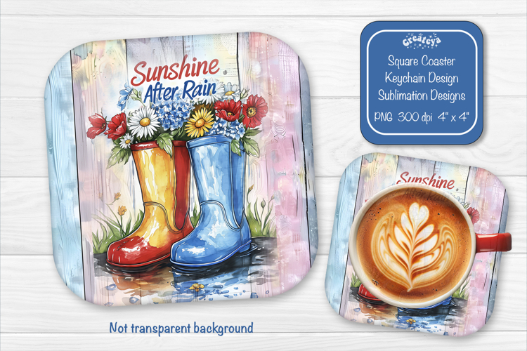 Camping Summer Square Coaster Sublimation travel png