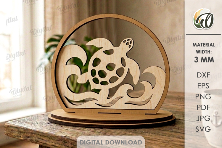 3D Summer Stand Laser Cut. Summer Standing Decor SVG