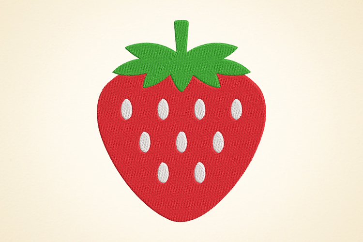 Summer strawberry embroidery design