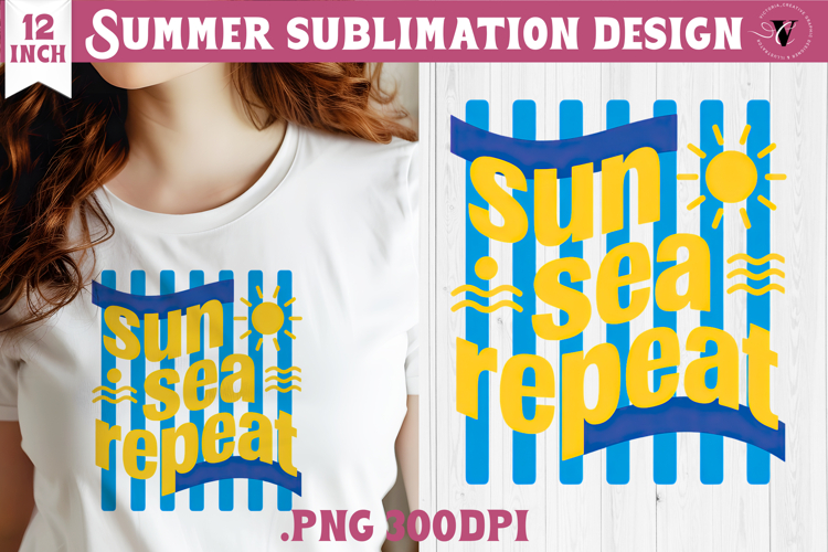 Summer Sublimation | Retro beach quote on stripes png