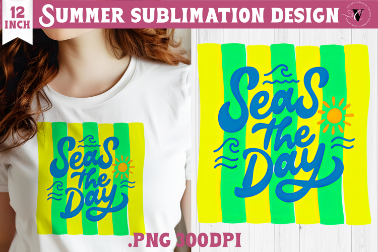 Summer Sublimation | Retro beach quote on stripes png
