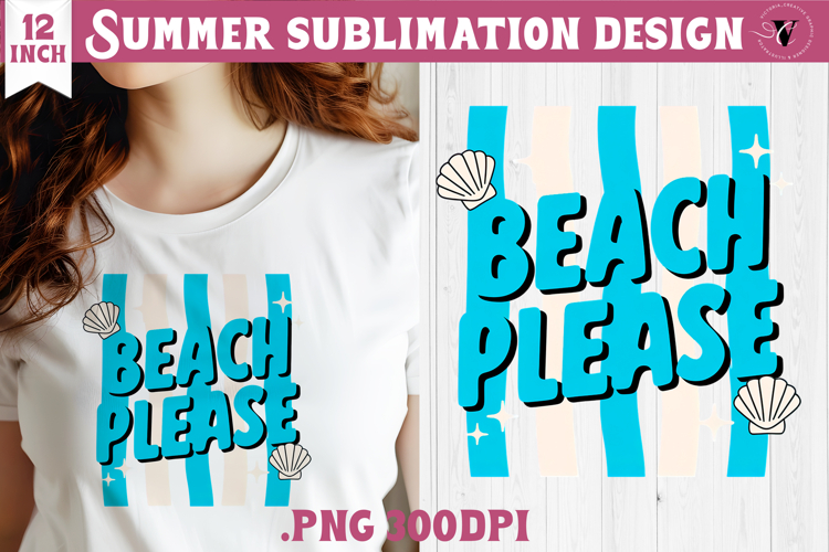 Summer Sublimation | Retro beach quote on stripes png